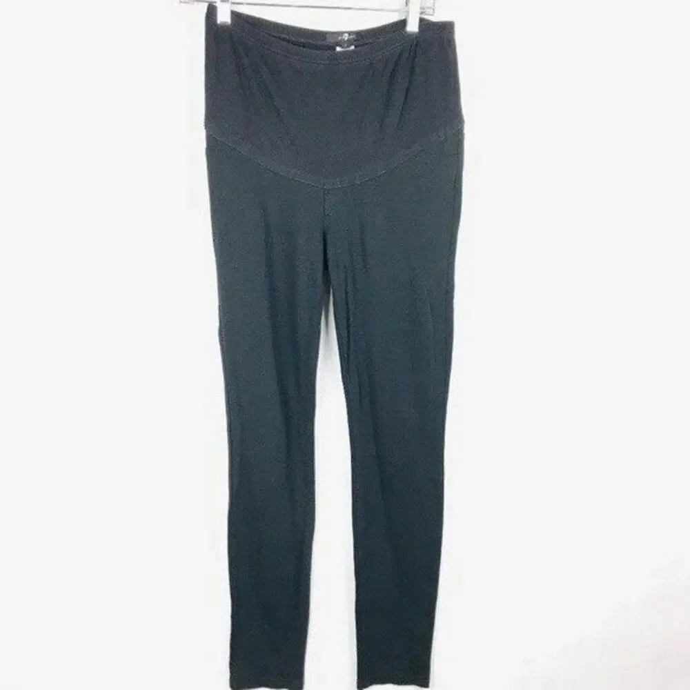 7 For All Mankind Maternity Jeggings Women Large Black Stretch Pant Pregnant
